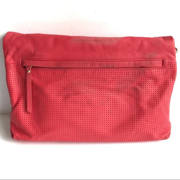 Banana Republic Gia Neon Convertible Crossbody Bag Perforated Leather Flap Top - Picture 4 of 8